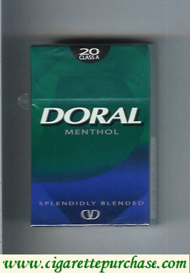 Doral Splendidly Blended Menthol cigarettes hard box